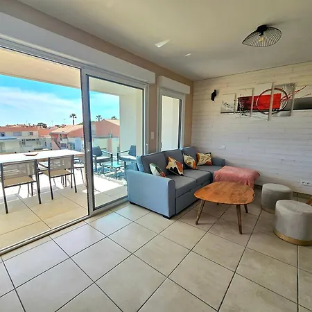 Daire Grand T3 Cosy Avec Terrasse 3mn & Commerces Le Barcarès